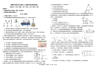 树德中学高2023级高三上期期末测试物理（含答案）.pdf