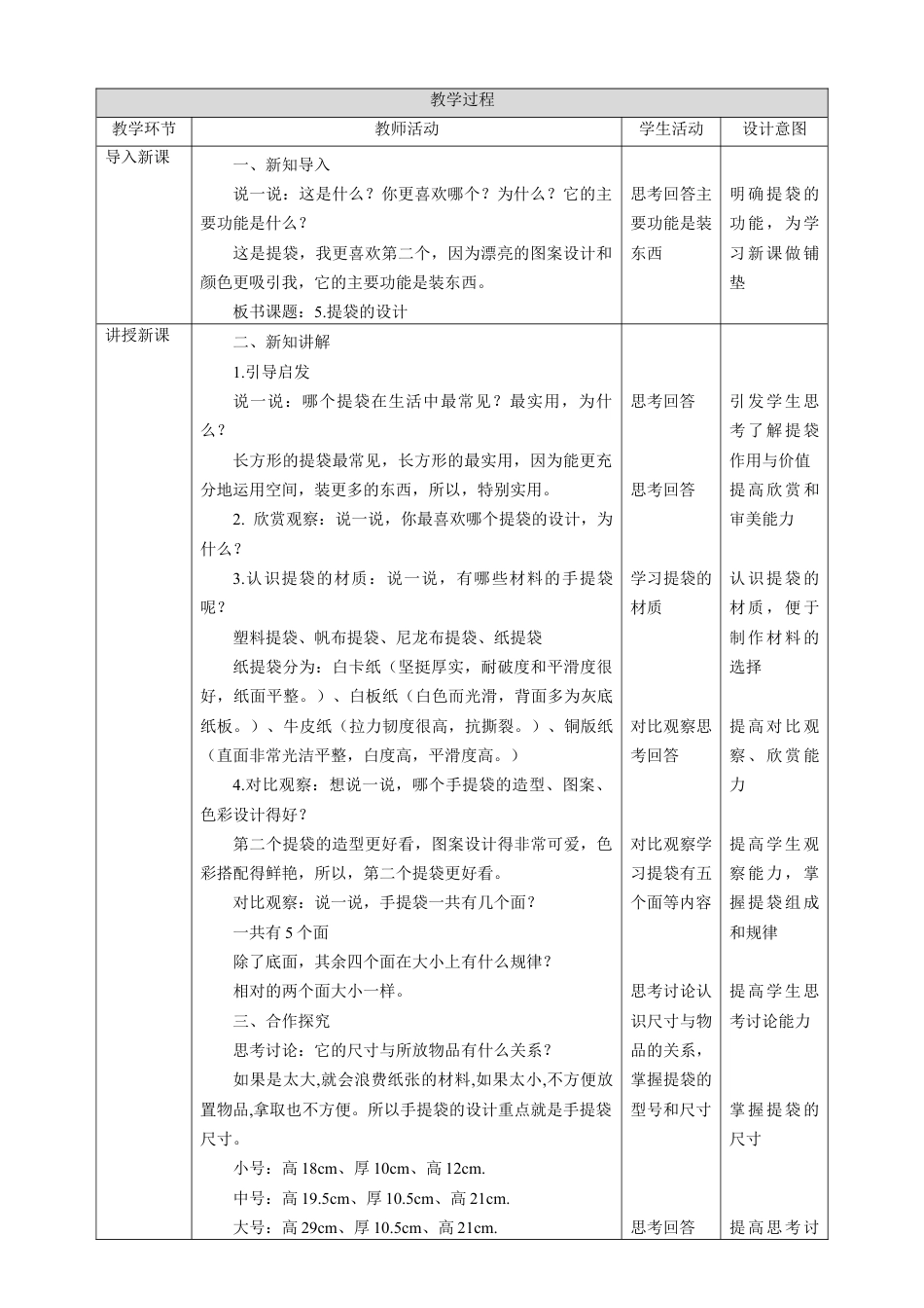 人美版小学五年级下册美术教案-第5课 提袋的设计 教案.doc_第2页