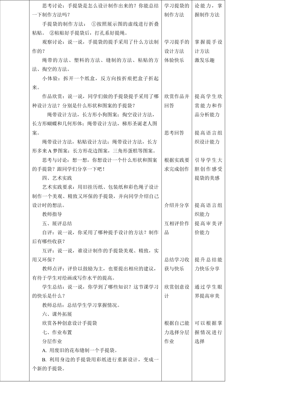 人美版小学五年级下册美术教案-第5课 提袋的设计 教案.doc_第3页
