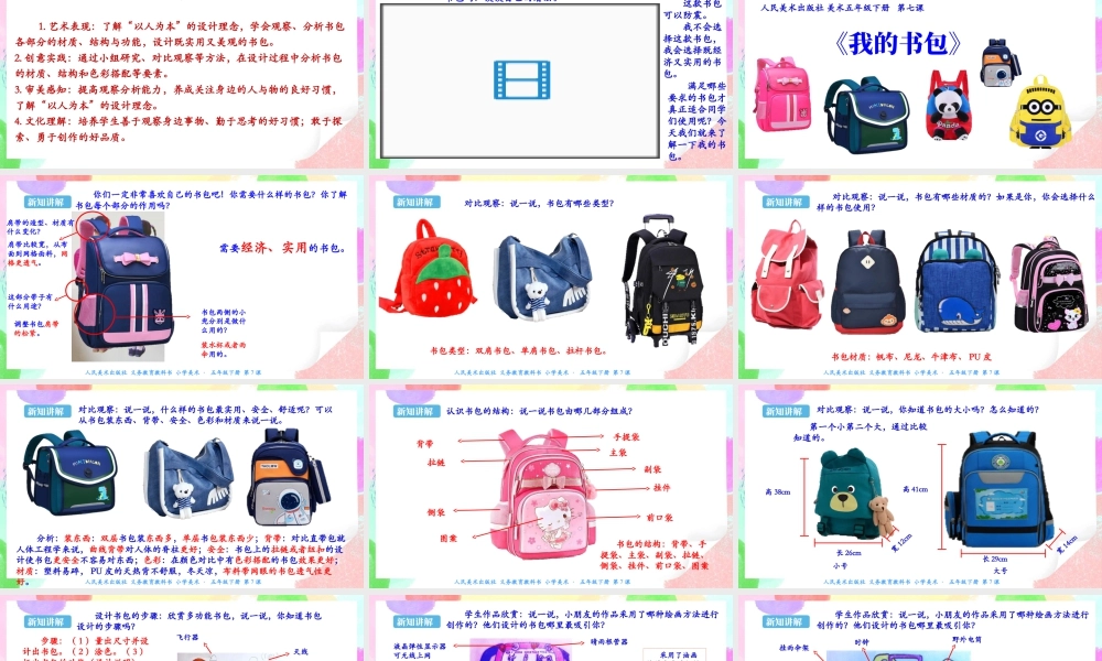新课标 人美版美术五年级下册  第七课 我的书包 课件.ppt