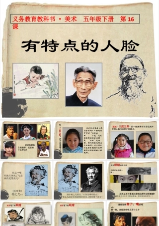 人美版小学五年级下册美术课件-第16课_有特点的人脸.pptx