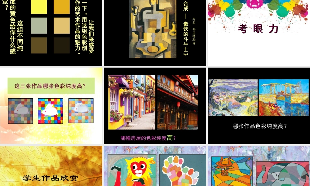 人美版小学五年级下册美术课件-第03课_色彩的纯度.ppt