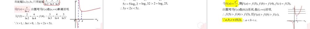 新人教版高中数学选择必修第二册同步PPT课件-微专题05 函数在比较大小中的应用.pptx