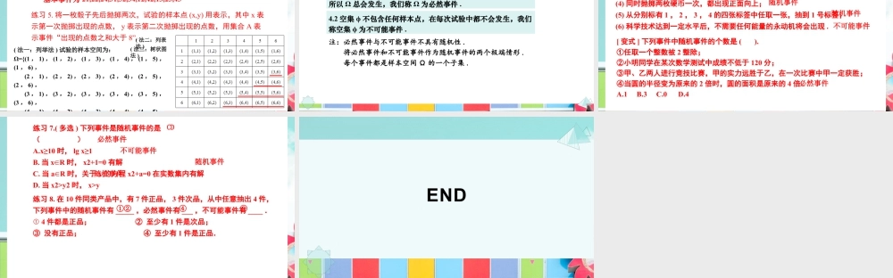 新人教版高中数学必修二全套优质同步ppt课件-10.1.1 有限样本空间与随机事件.pptx