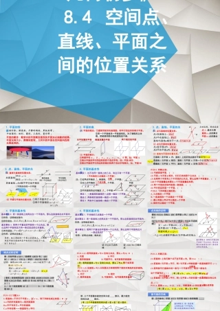 新人教版高中数学必修二全套优质同步ppt课件-8.4 空间点、直线、平面之间的位置关系(2个课时).pptx