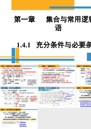 新人教版高中数学必修一全套优质同步ppt课件-1.4.1 充分条件与必要条件.pptx