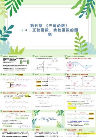新人教版高中数学必修一全套优质同步ppt课件-5.4 三角数的图象与性质(含3课时).pptx