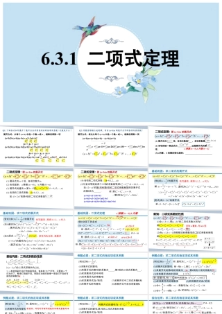 新人教版高中数学选择必修第三册同步PPT课件-6.3 二项式定理.pptx