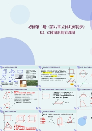 新人教版高中数学必修二全套优质同步ppt课件-8.2 立体图形的直观图.pptx
