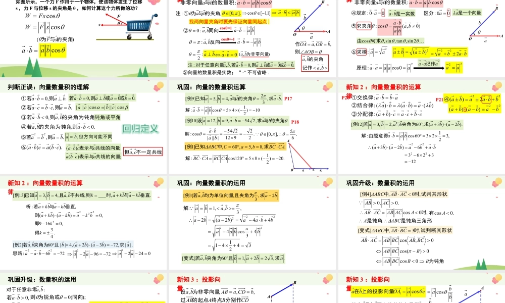 新人教版高中数学必修二全套优质同步ppt课件-6.2.4 向量的数量积(2个课时).pptx