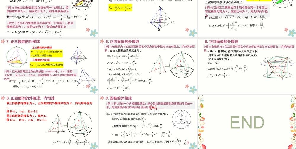 新人教版高中数学必修二全套优质同步ppt课件-微专题拓展-球的切接问题.pptx