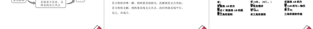 新人教版高中数学选择必修第一册同步PPT课件-第二章 直线和圆的方程（章末小结）.pptx