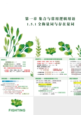 新人教版高中数学必修一全套优质同步ppt课件-1.5.1 全称量词与存在量词.pptx