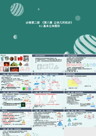 新人教版高中数学必修二全套优质同步ppt课件-8.1 基本立体图形.pptx
