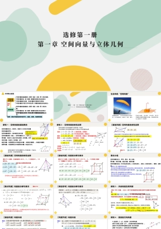新人教版高中数学选择必修第一册同步PPT课件-1.1.1 空间向量及其线性运算.pptx