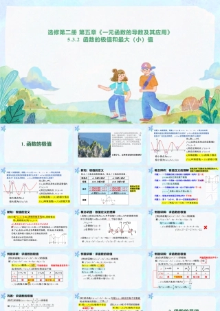 新人教版高中数学选择必修第二册同步PPT课件-5.3.2 函数的极值与最大（小）值.pptx