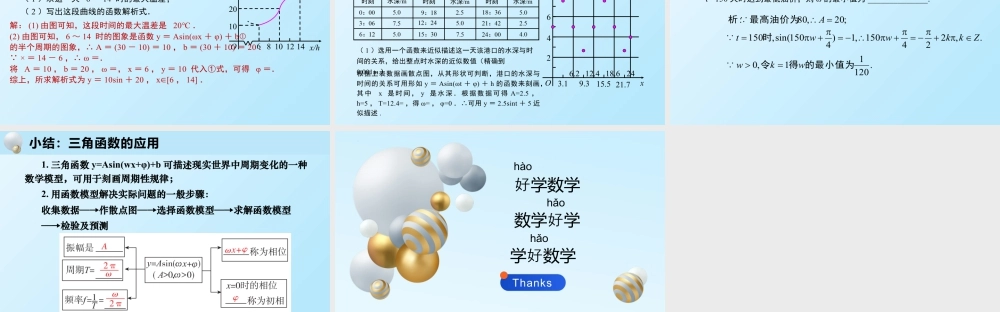 新人教版高中数学必修一全套优质同步ppt课件-5.7 三角函数的应用.pptx