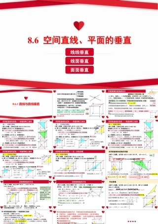 新人教版高中数学必修二全套优质同步ppt课件-8.6.1 直线与直线垂直.pptx