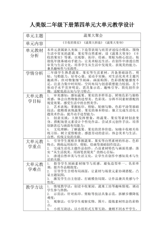 第四单元教学设计-人美版小学美术二年级下册.docx