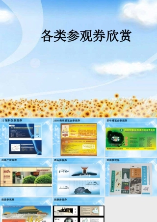 各类参观券欣赏-人美版小学六年级上册.ppt