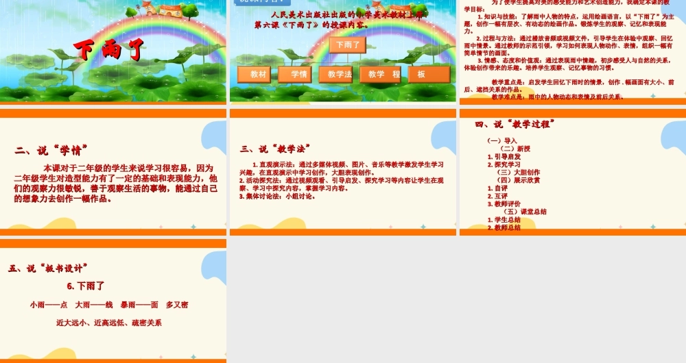 人美版美术二年级上册第六课《下雨了》说课稿.ppt