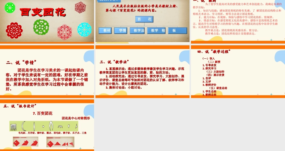 人美版美术二年级上册第七课《百变团花》说课稿.ppt