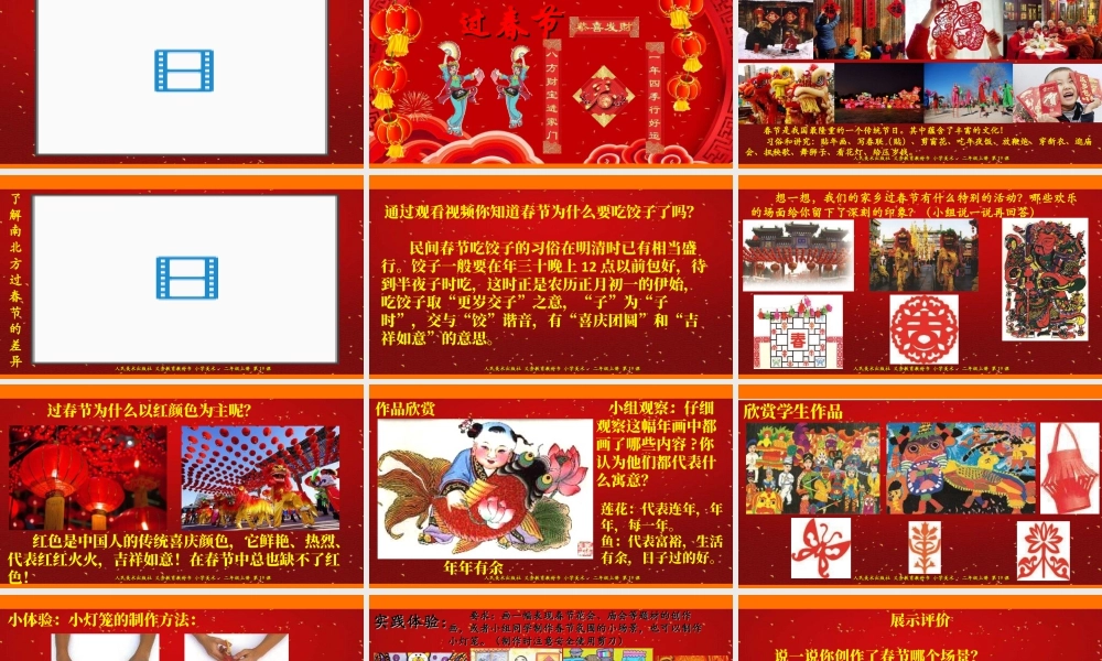 人美版美术二年级上册第十九课《过春节》课件.ppt