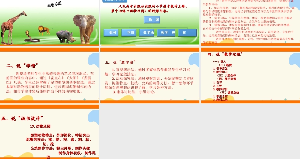 人美版美术二年级上册第十七课《动物乐园》说课稿.ppt