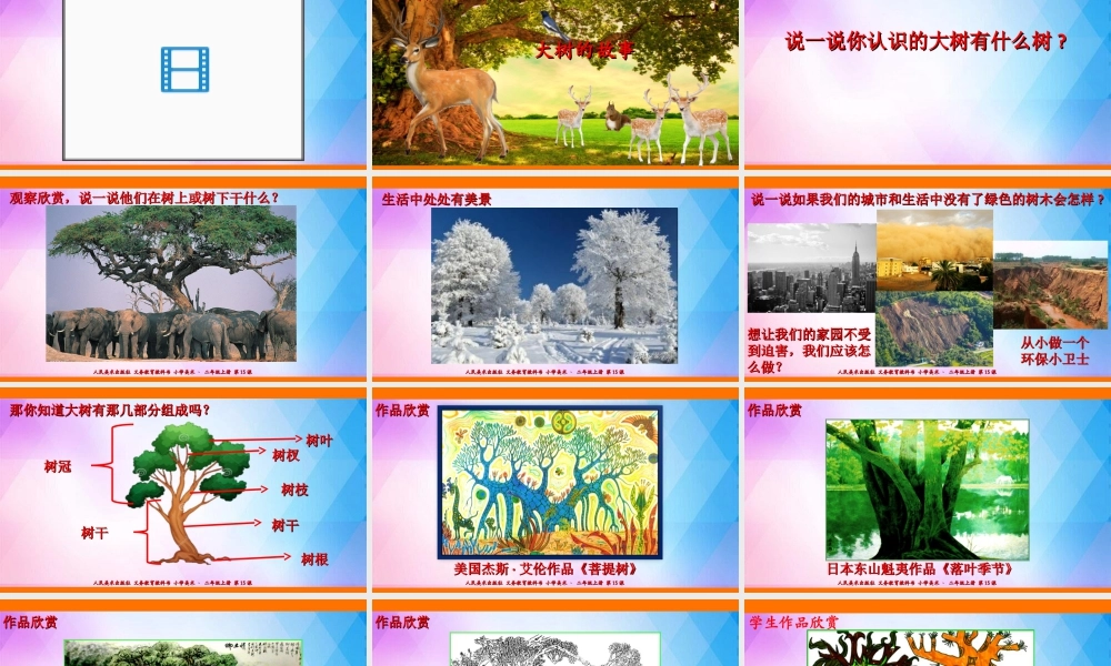 人美版美术二年级上册第十五课《大树的故事》课件.ppt