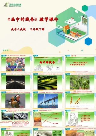 人美版美术三年级下册第二课《画中的线条》课件.ppt