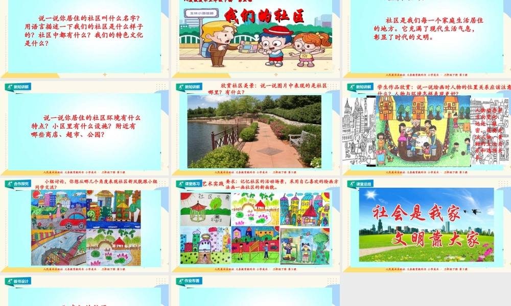 人美版美术三年级下册第五课《我们的社区》课件.ppt