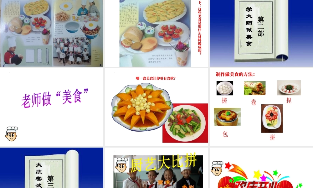 人美版美术一年级上册-第15课 神气的小厨师（课件）.pptx