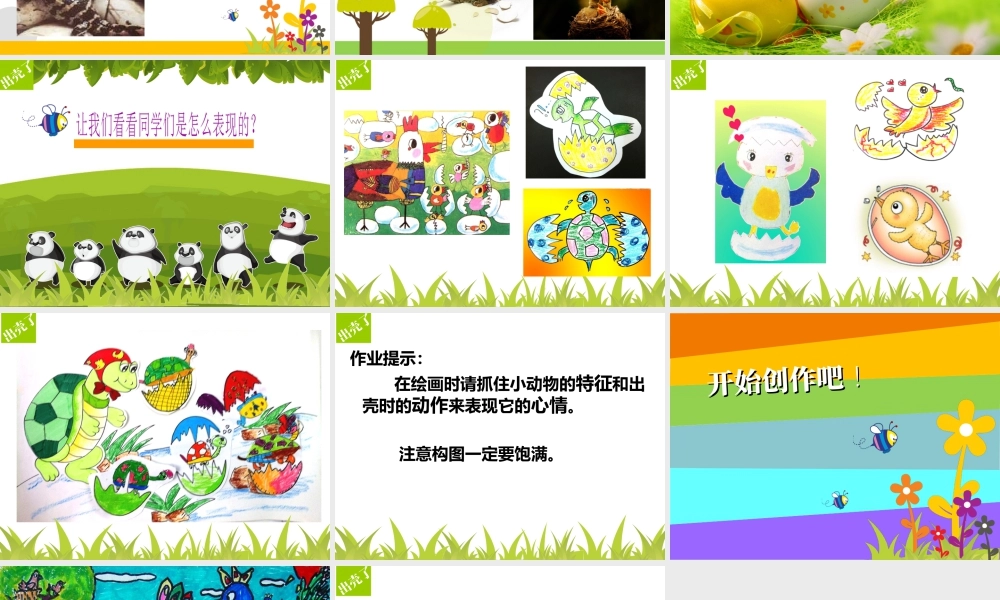 人美版美术一年级下册-《出壳了》课件3.ppt