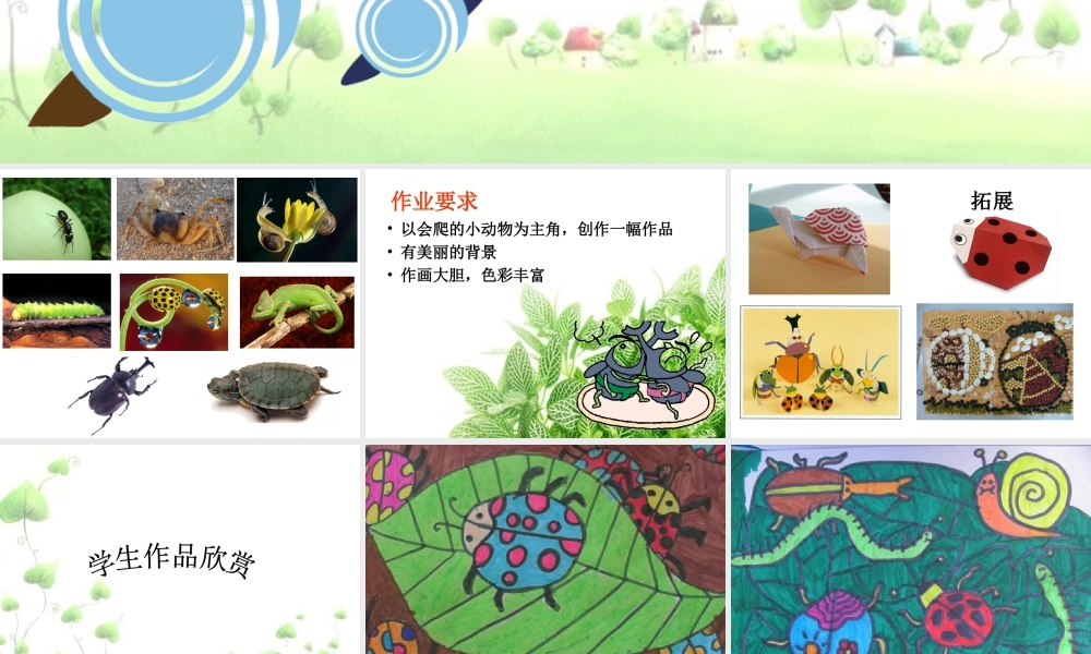 人美版美术一年级下册-《奇妙的爬行》课件2.ppt