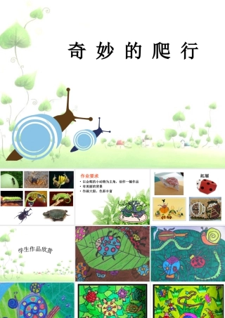 人美版美术一年级下册-《奇妙的爬行》课件2.ppt