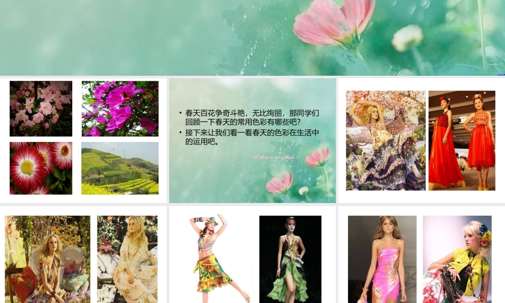 人美版美术一年级下册-《用春天的色彩装扮自己》课件1.ppt