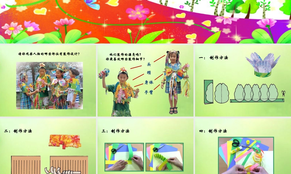 人美版美术一年级下册-《用春天的色彩装扮自己》课件3.ppt