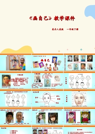 人美版美术一年级下册第八课《画自己》课件.ppt