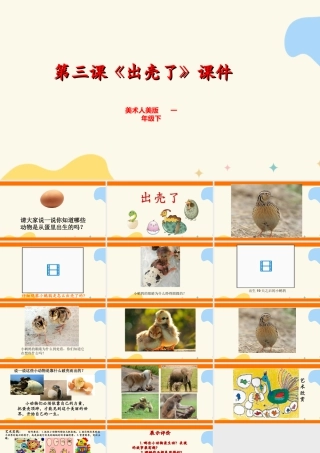 人美版美术一年级下册第三课出壳了课件.ppt