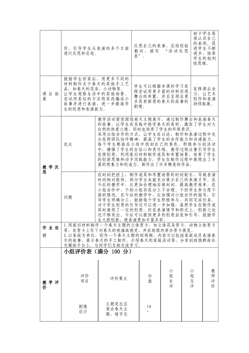 人美版美术一年级下册第一单元分课时第3课《春天大舞台》教学设计.doc_第3页