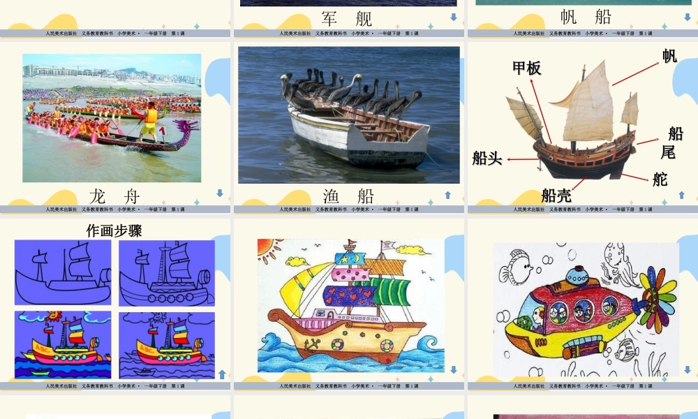 人美版美术一年级下册第一课船课件.ppt