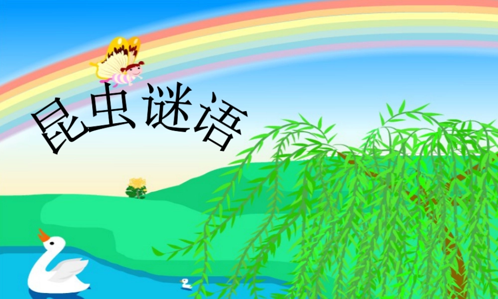 人美版美术一年级下册-昆虫谜语.ppt