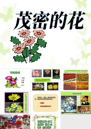人美版小学美术二年级上册-《茂密的花》课件1.ppt
