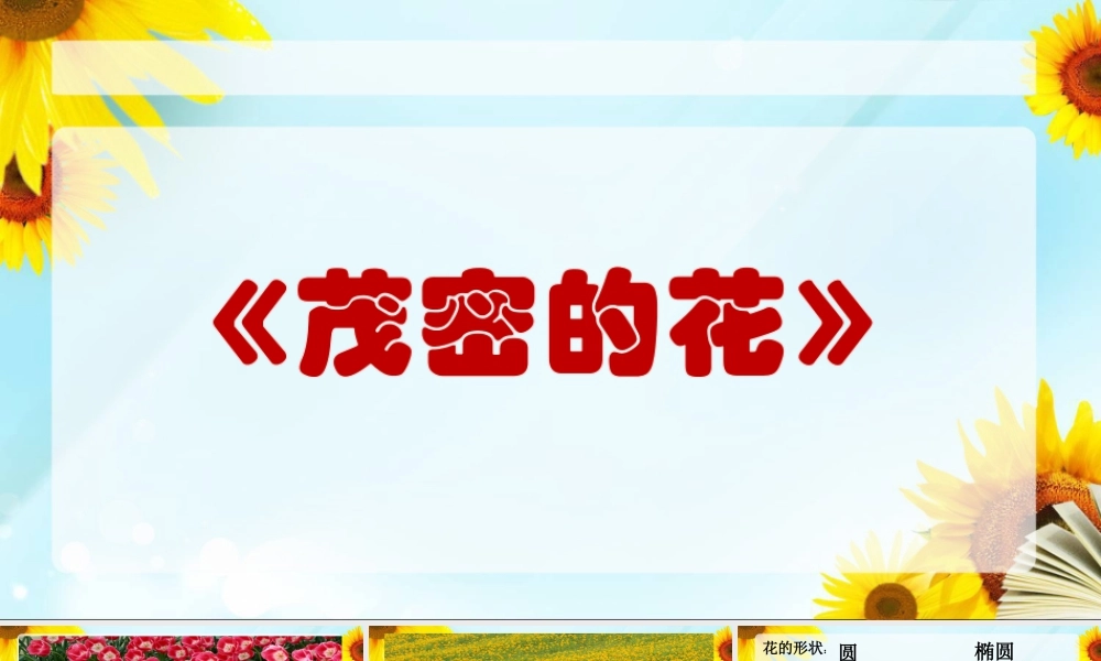 人美版小学美术二年级上册-《茂密的花》课件3.ppt
