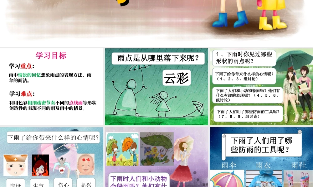人美版小学美术二年级上册-《下雨了》课件2.ppt