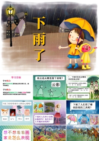 人美版小学美术二年级上册-《下雨了》课件2.ppt