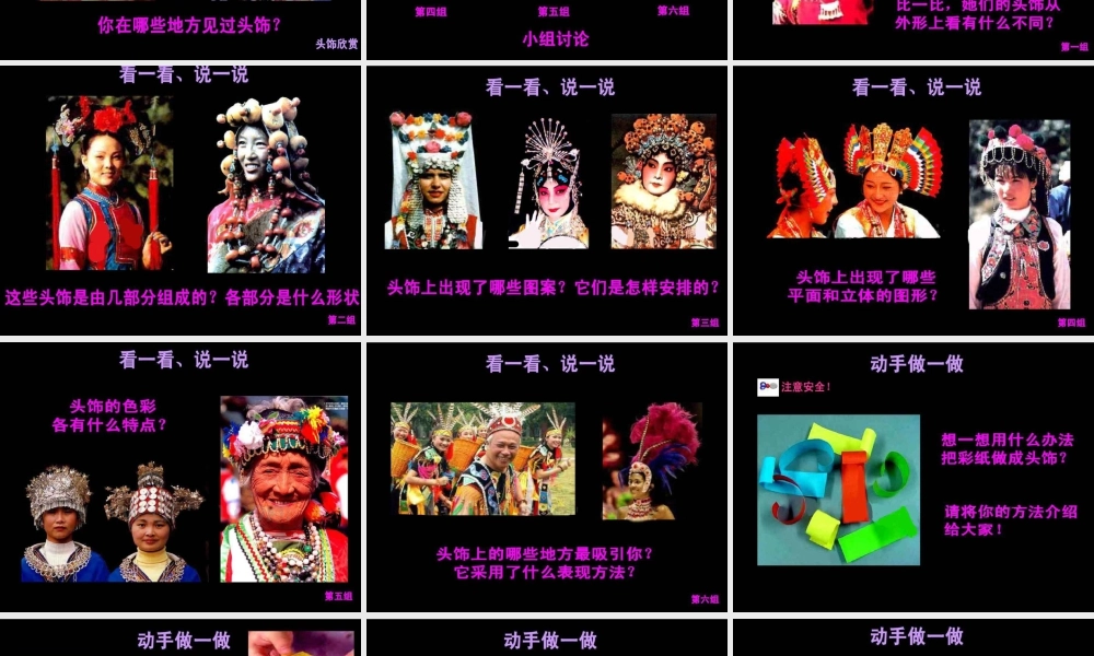 人美版小学美术二年级下册课时课件-《头饰设计》课件3.ppt
