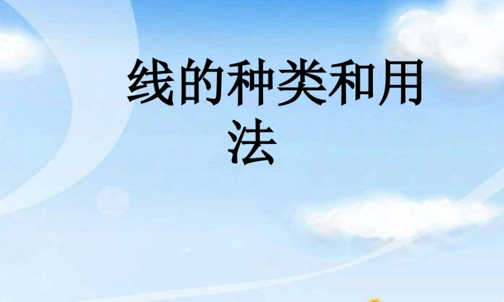 线的种类和用法-人美版小学六年级上册.ppt