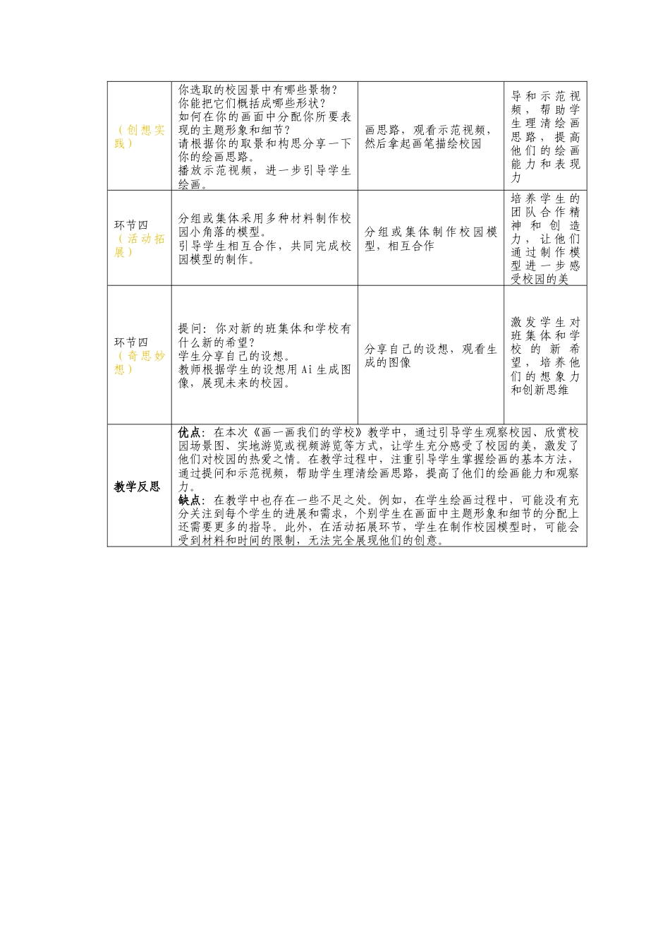 人美版美术一年级上册-分课时详案3《画一画我们的学校》.docx_第2页