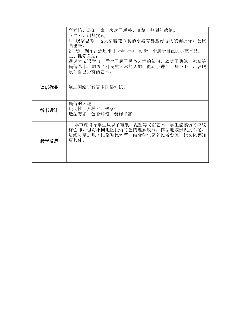 人美版美术-三年级上册第1单元第1课《民俗的艺趣》教学设计.docx_第2页